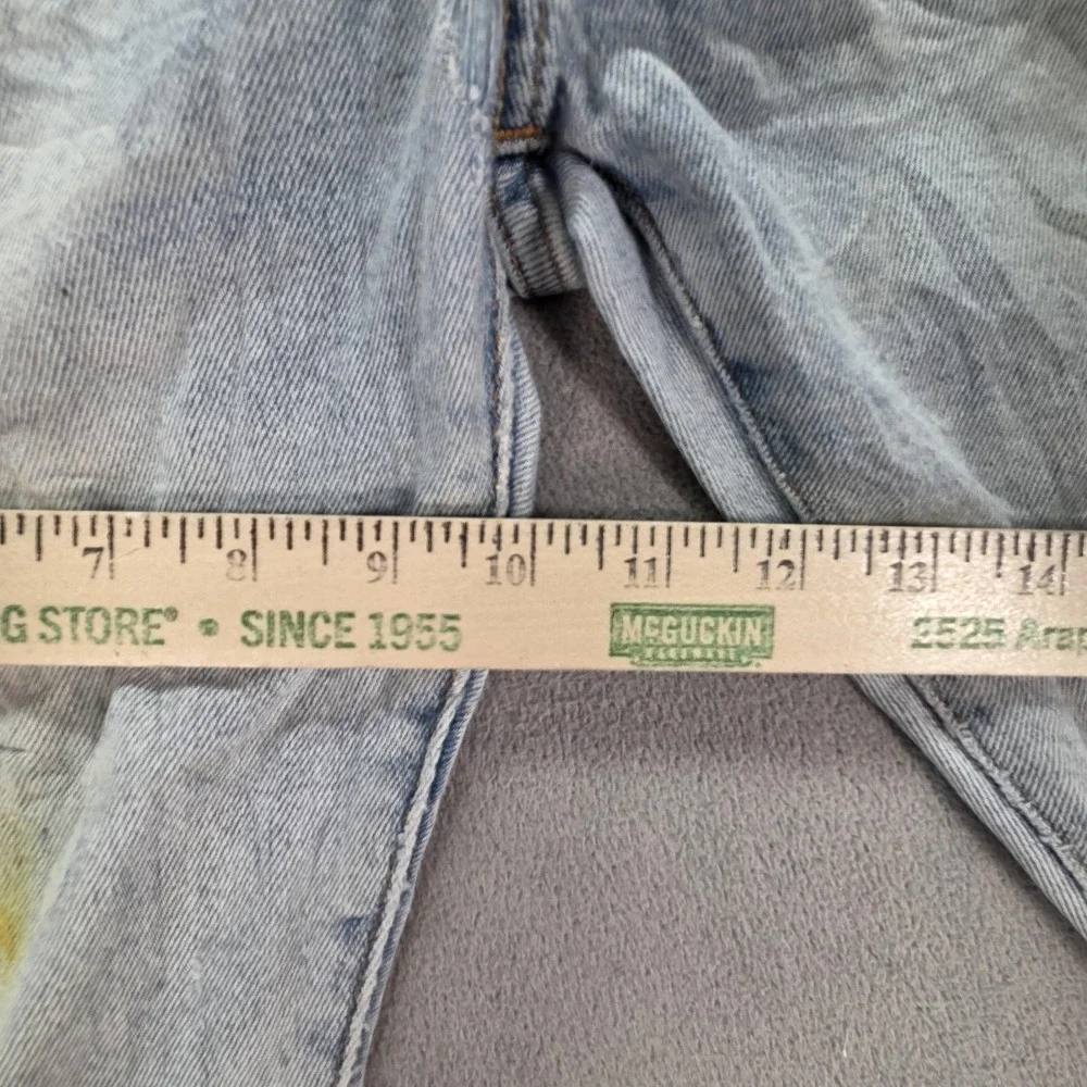 Levis Jeans Mens Selvedge Blue Light Wash Slim Thrashed Fits‎ 34x27